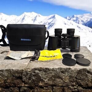 Bushnell 13-7307 Powerview 7 x 35 WA 487 Ft at 1,000 Yds Binoculars w/Case, Caps